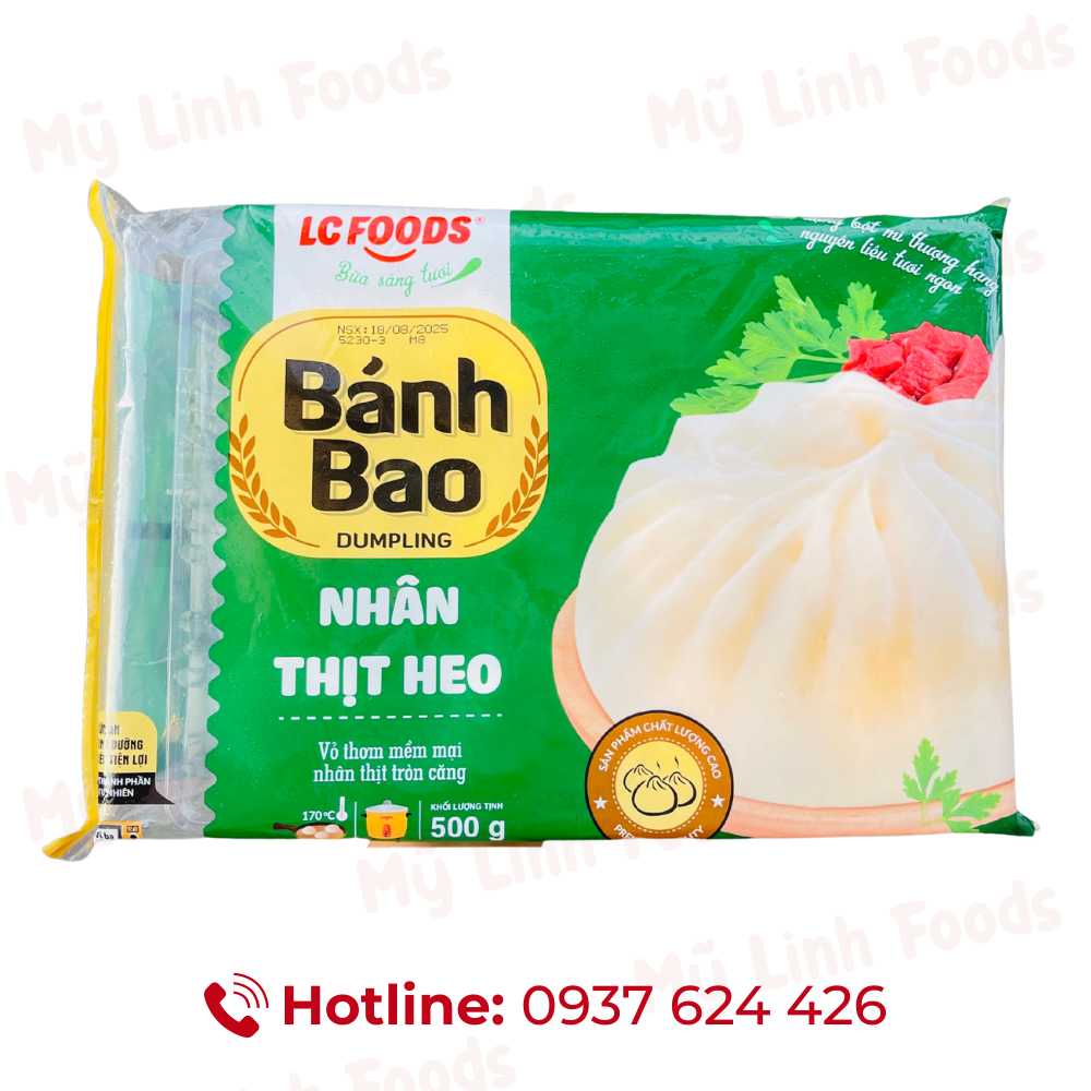 Bánh Bao Nhân Thịt Heo LC 500G 12C
