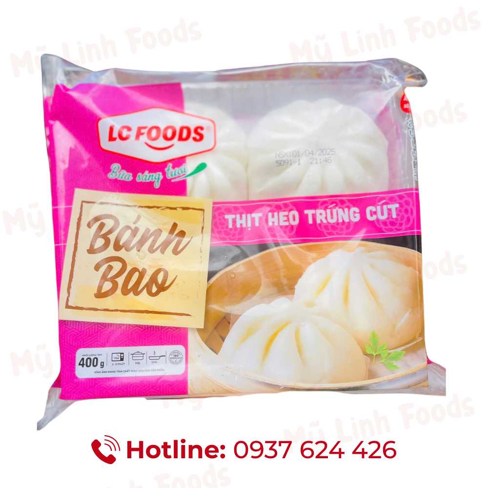 Bánh Bao Nhân Thịt Trứng Cút LC 400G ( 4C )