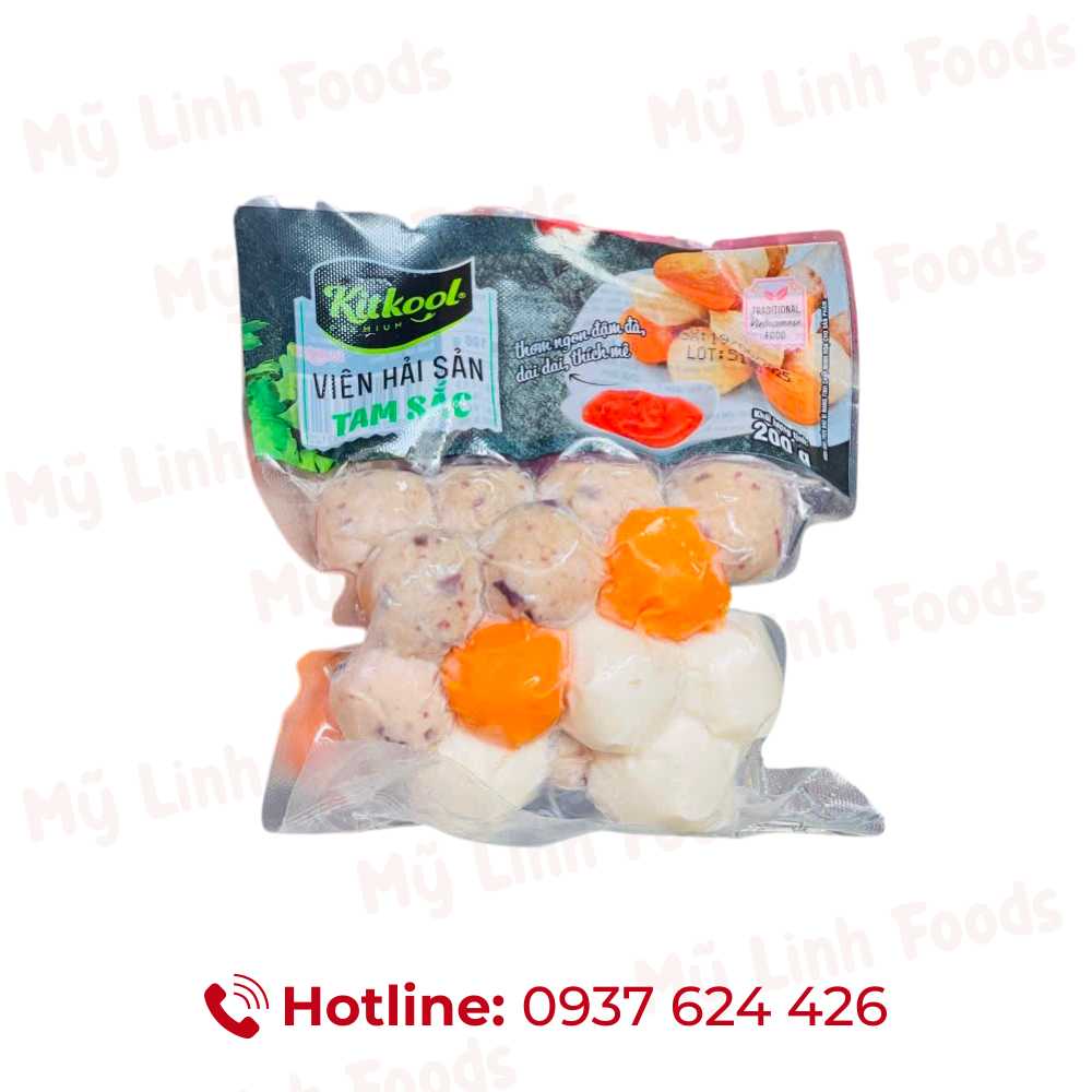 Viên hải sản Tam sắc Kitkool Gói 200g