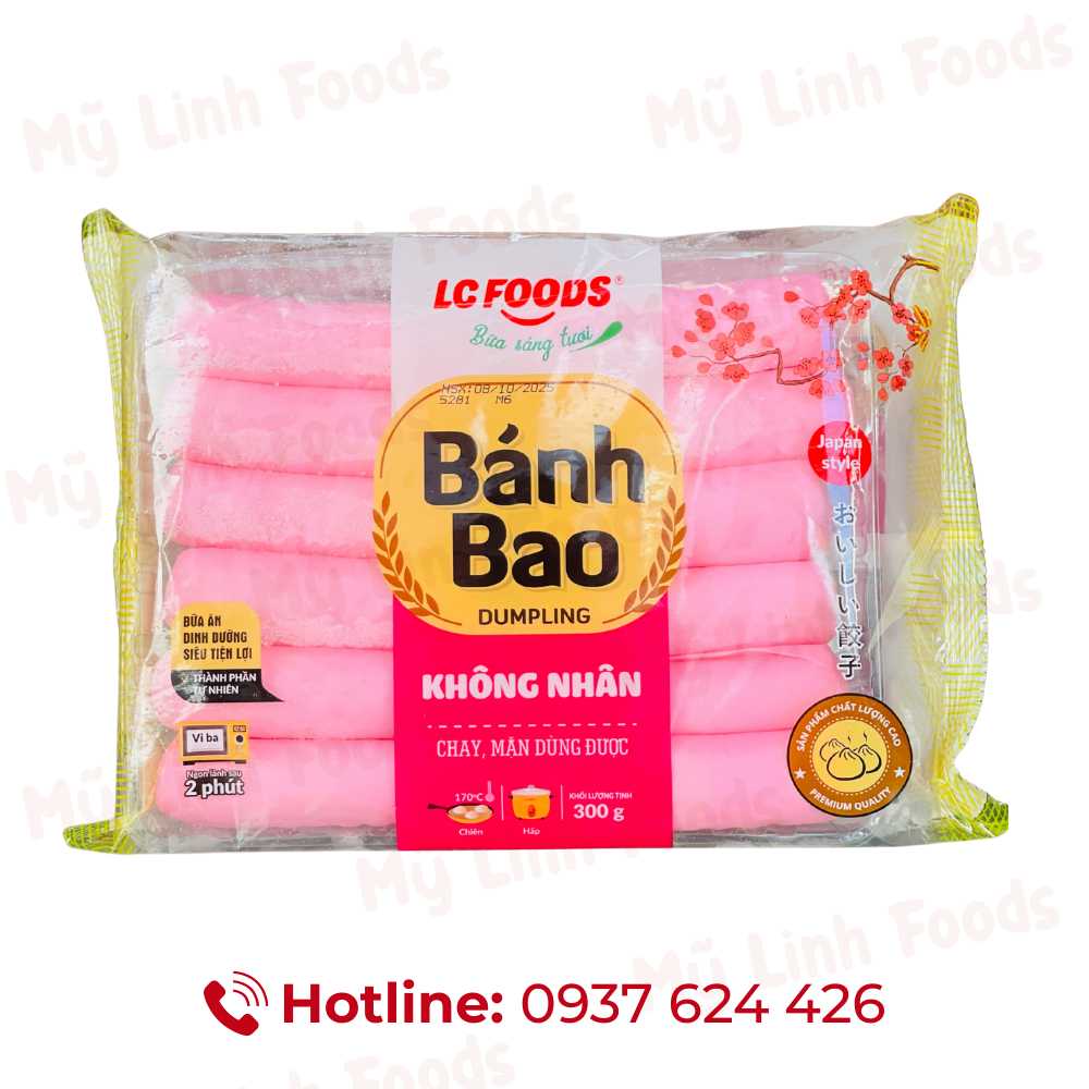 Bánh Bao Không Nhân Hồng LC 300G 12C