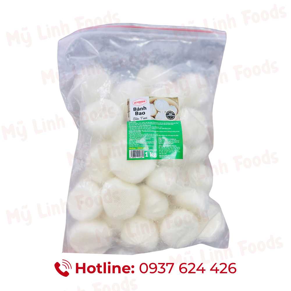Bánh Bao Không Nhân Trắng LC Gói 1Kg 40c