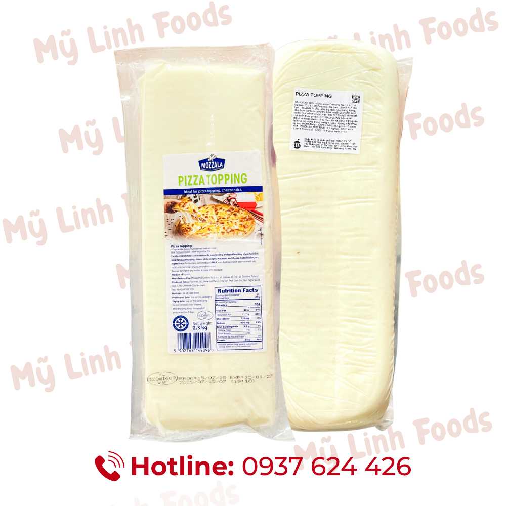 Phô Mai Khối Mazzala Pizza Topping 2.3Kg