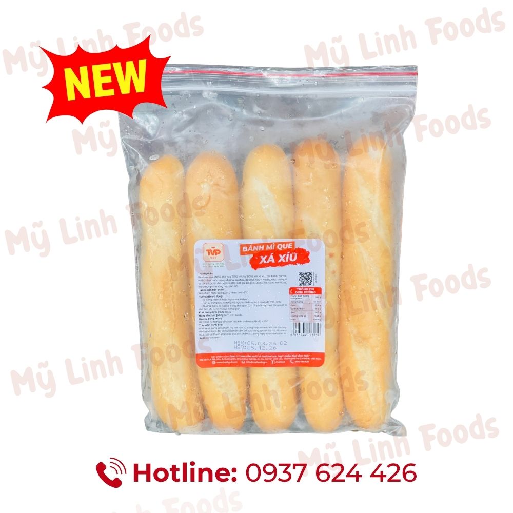 Bánh Mì Que Xá Xíu TVP Túi 5 Cái