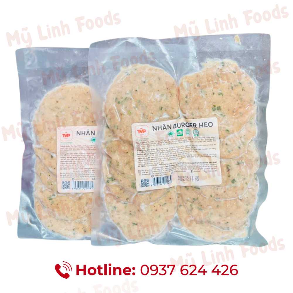 Nhân Burger Heo TVP 400G 10 Lát