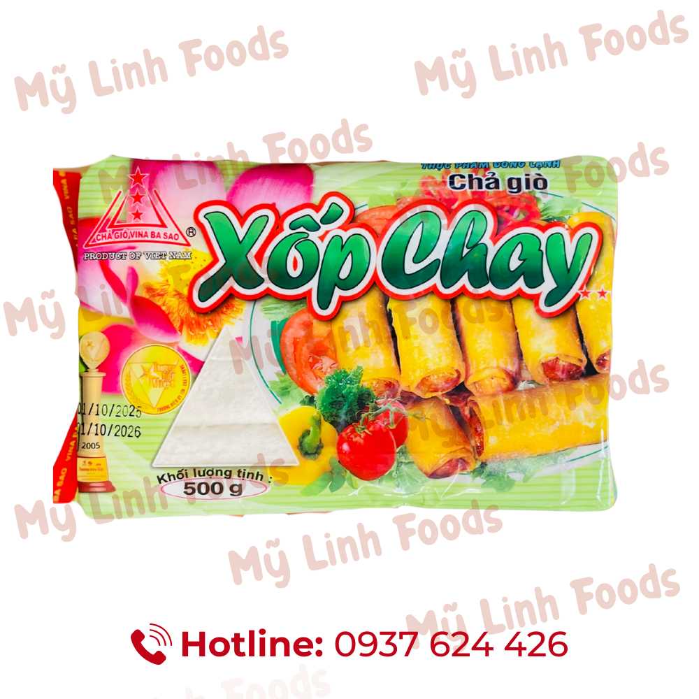 Chả Giò Xốp Chay VINA 3 Sao 500g 