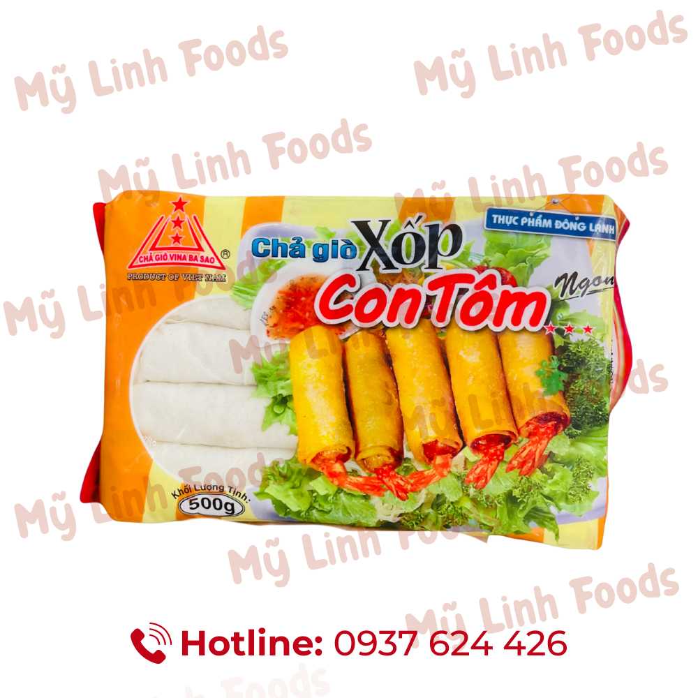 Chả Giò Xốp Con Tôm VINA 3 Sao 500g