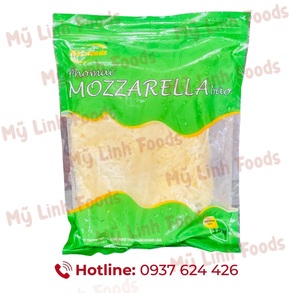Phô Mai Sợi Mozzarella Hoàng Lâm 1Kg (Bị Xanh)