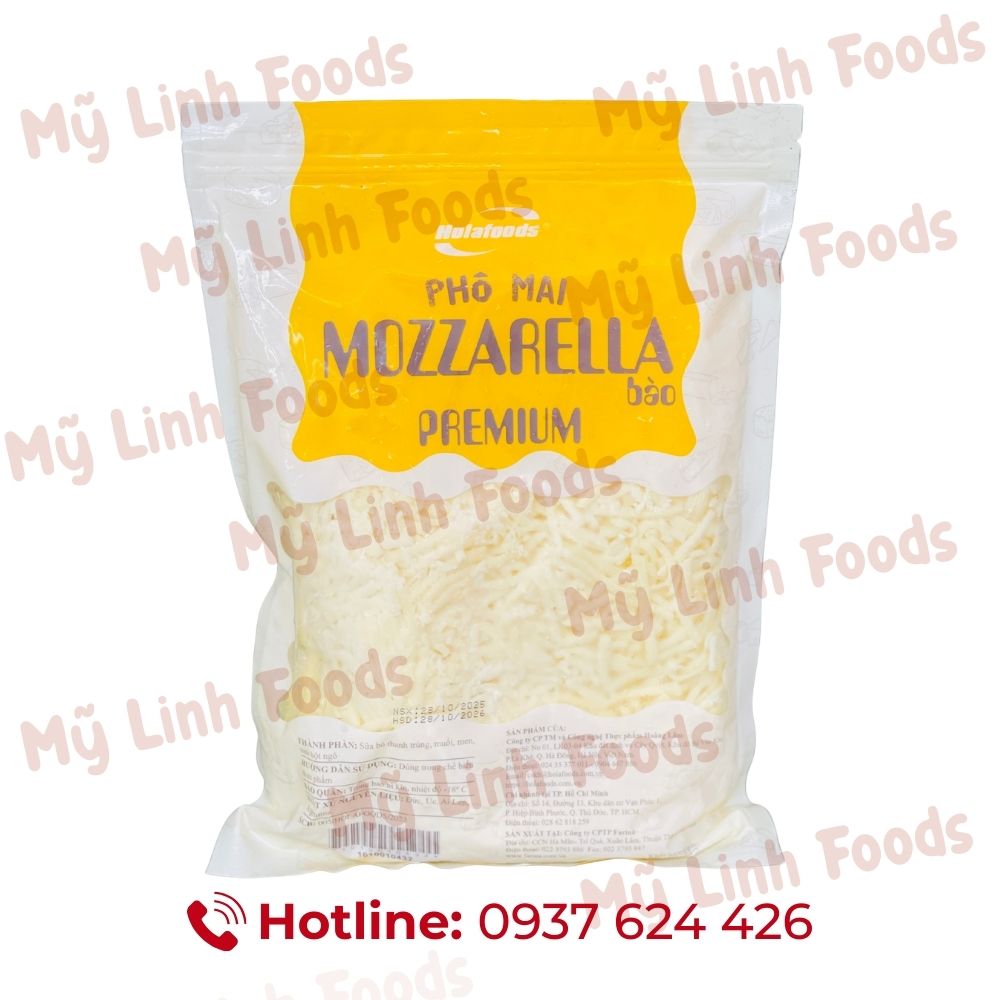 Phô Mai Sợi Mozzarella Hoàng Lâm 1Kg (Bị Vàng)