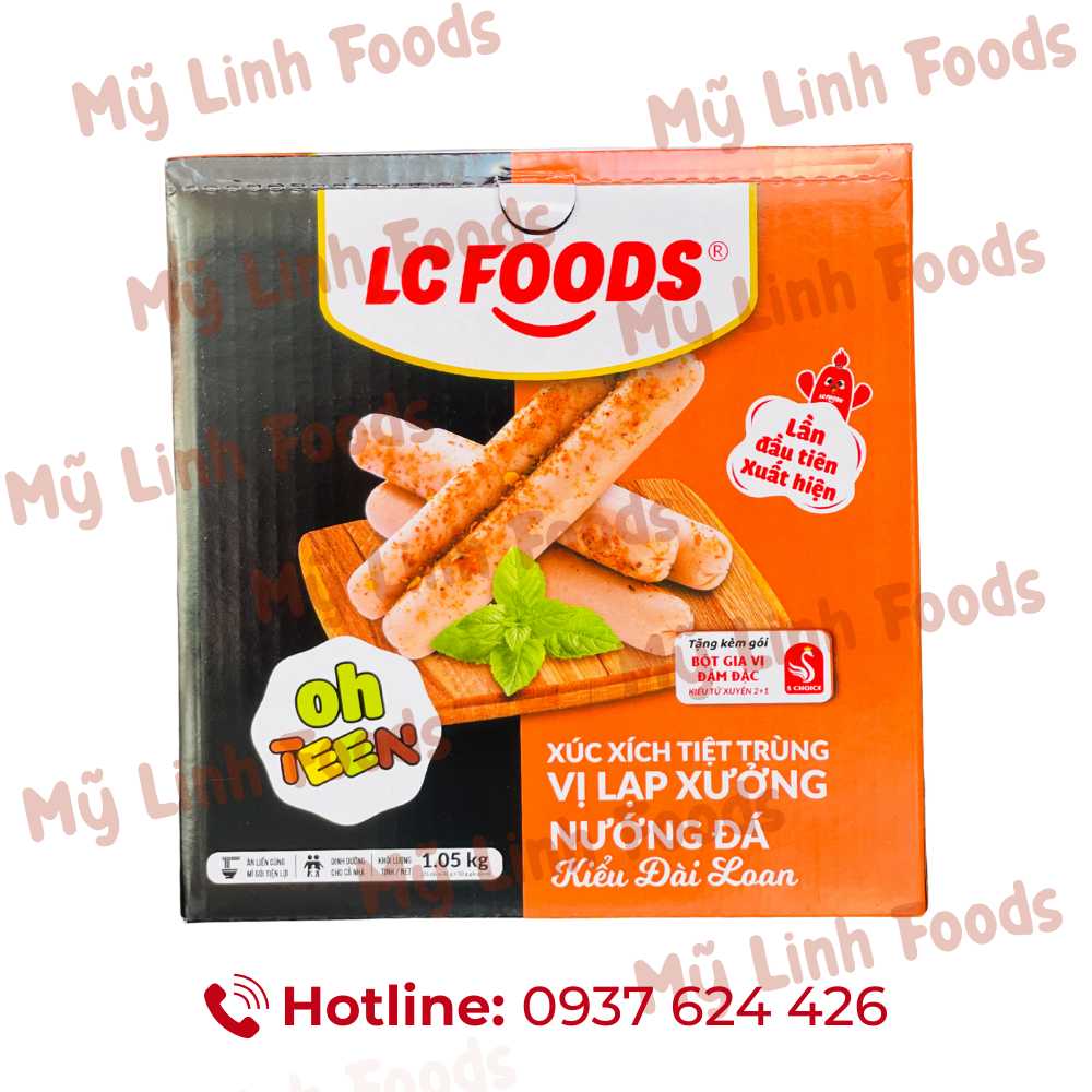 Xúc Xích Tiệt Trùng Vị Lạp Xưởng Nướng Đá Kèm Bột Ớt 25C