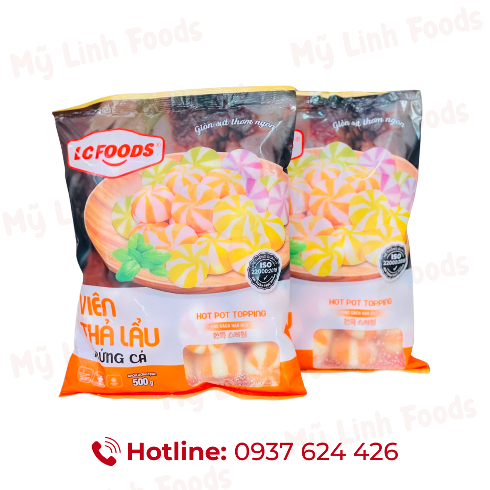 Viên Thả Lẩu Trứng Cá Sọc Cam LC 500g