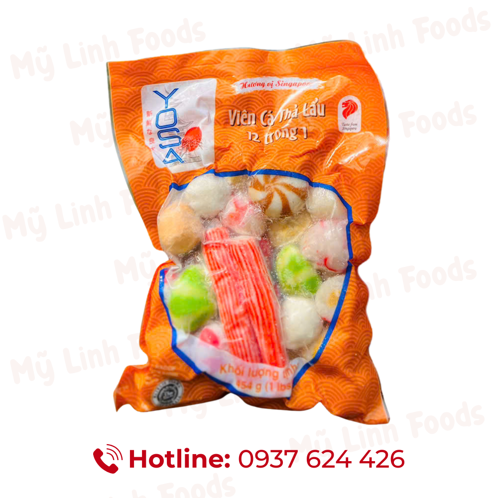 Combo Viên Thả Lẩu 12 Trong 1 Yosa 454g