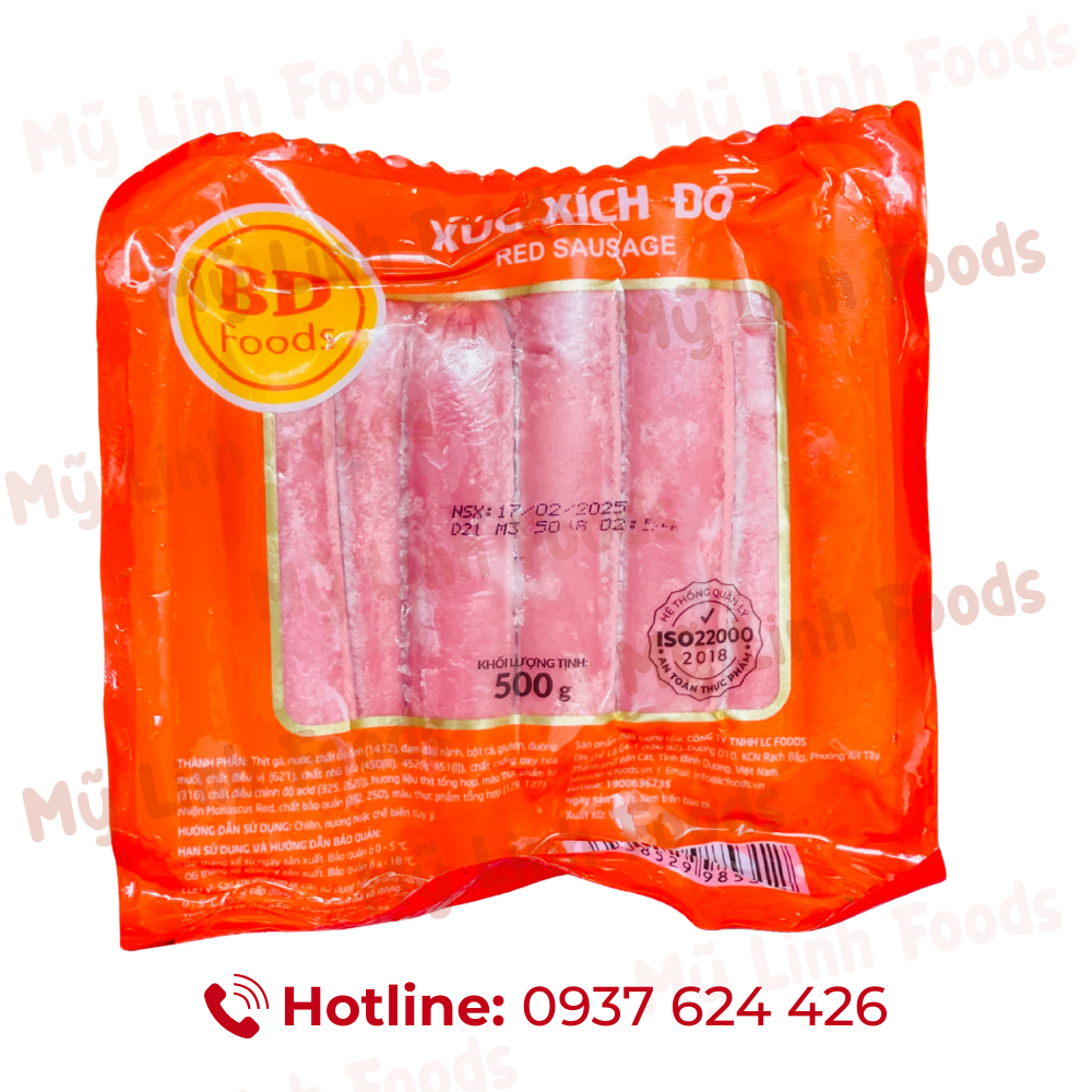 Xúc Xích Đỏ Dài BD 21C 500G