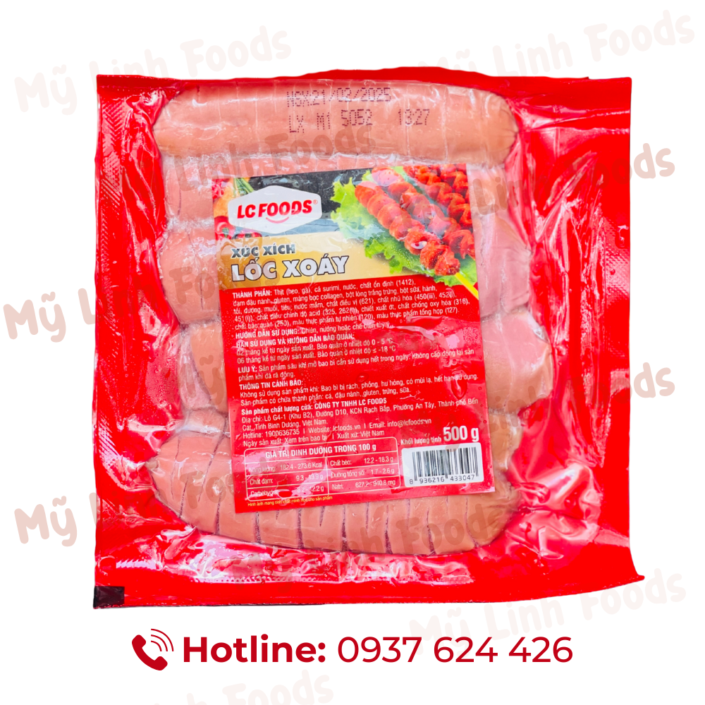 Xúc Xích Lốc Xoáy (Không Tẩm Bột) LC 500G 10C