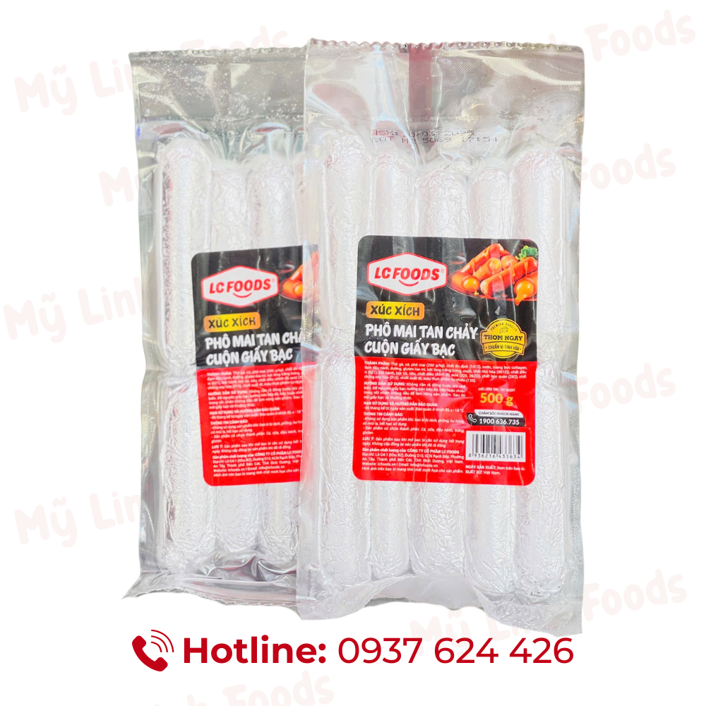 Xúc Xích Phô Mai Cuộn Giấy Bạc LC 500G