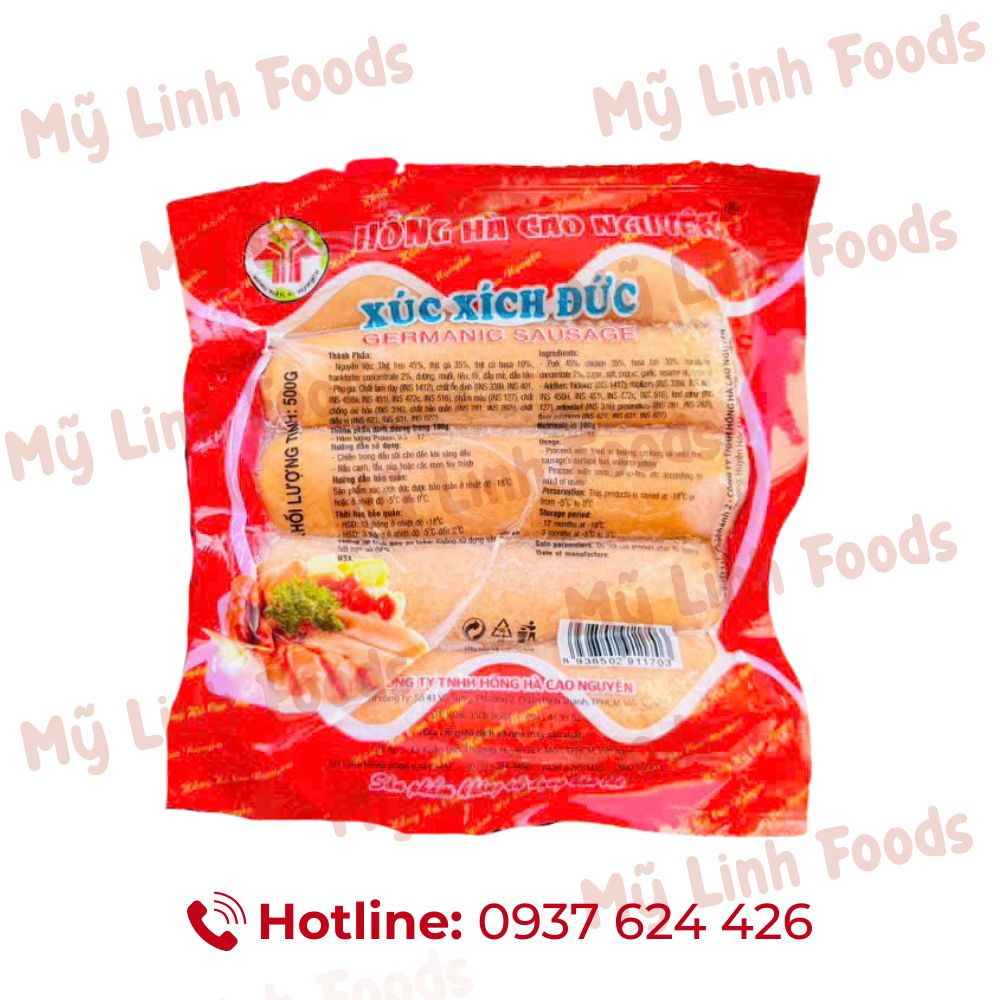 Xúc Xích Đức Hồng Hà 500G 10C