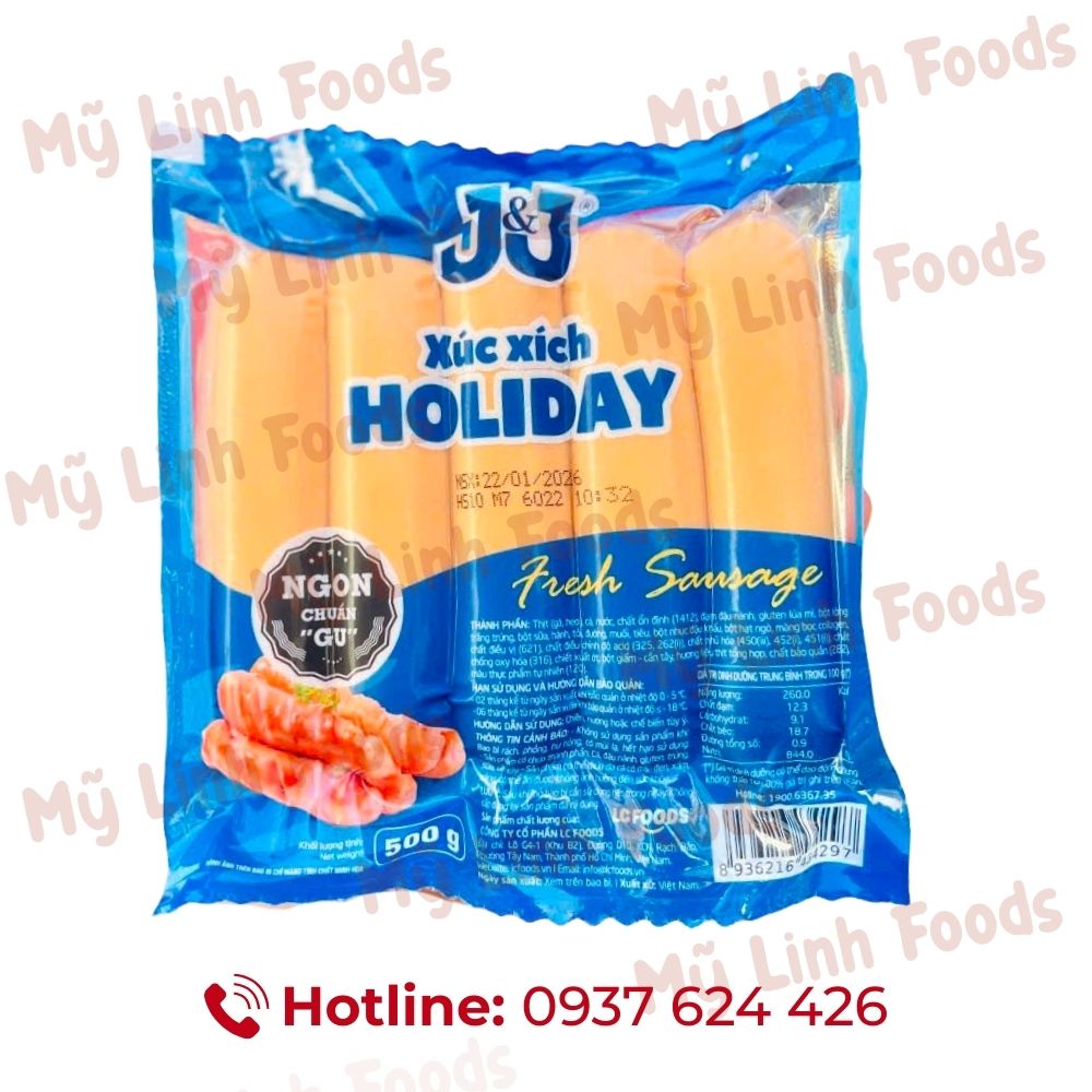 Xúc Xích Holiday LC 10 Cây 500g
